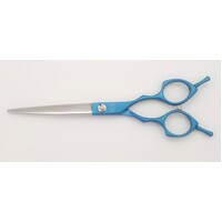 TCS 7" Straight Pet Scissors - Blue