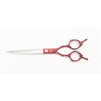 TCS 7" Straight Pet Scissors - Red