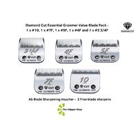 Diamond Cut Essential Blade Value Pack - includes #3 3/4F, #4F, #5F, #7F & #10 & 1 Blade Voucher