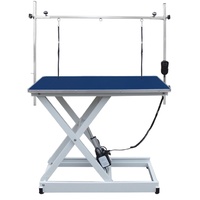 Professional Electric Pet Grooming Table with Hand Control - Blue 