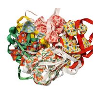 TCS Colourful Tropical Print Dog Neck Bows - 25pcs