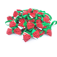 TCS Christmas Satin Polka Dot Dog Neck Bows - 25pcs