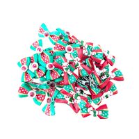 TCS Christmas Hair Bow with Clip - 40 Pack