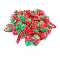 TCS Christmas Organza Polka Dot Dog Neck Bows - 25pcs