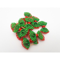 TCS Organza with Polka Dot  Christmas Dog Hair Bows - 50pcs