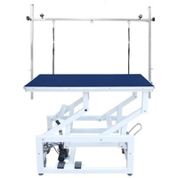 Professional Electric Pet Grooming Table with Wheels - Blue