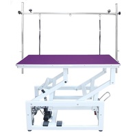 Professional Electric Pet Grooming Table with Wheels - Purple