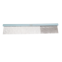 TCS Alloy Handle Pet Grooming Comb - 80/20 - Blue