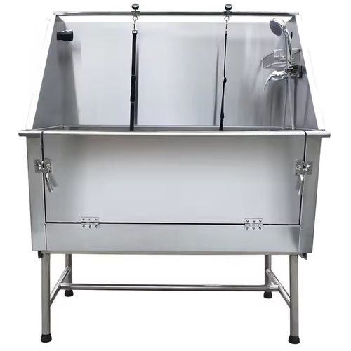 Stainless Steel Pet Bath with Drop Down Door