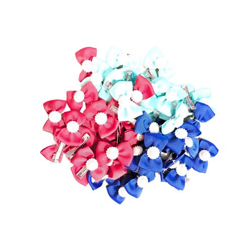 TCS Pearl Centre Dog Hair Clip - 50pcs